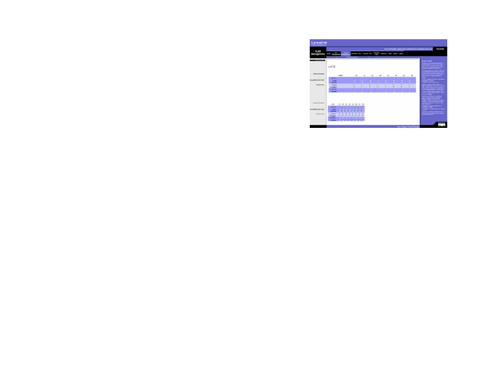 Vlan management tab - ports to vlan | Linksys SRW2008 User Manual | Page 48 / 130