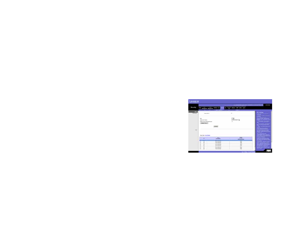 Security tab - 802.1x settings | Linksys SRW2008 User Manual | Page 64 / 130