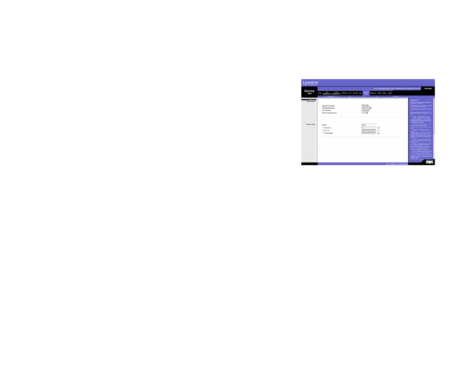 Spanning tree tab - global stp | Linksys SRW2008 User Manual | Page 75 / 130