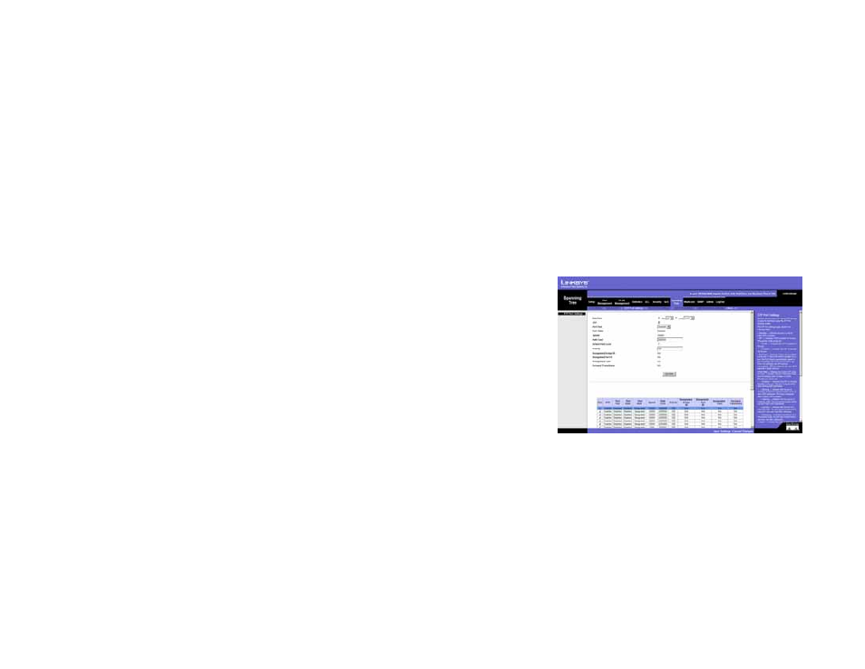 Spanning tree tab - stp port settings | Linksys SRW2008 User Manual | Page 76 / 130