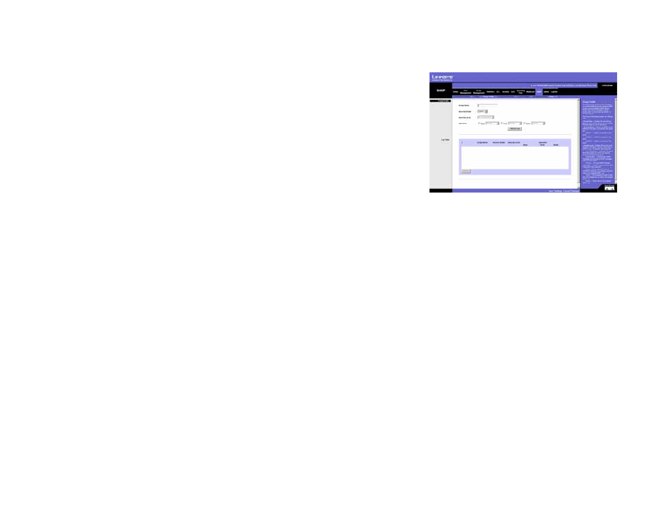 Snmp tab - group profile | Linksys SRW2008 User Manual | Page 86 / 130