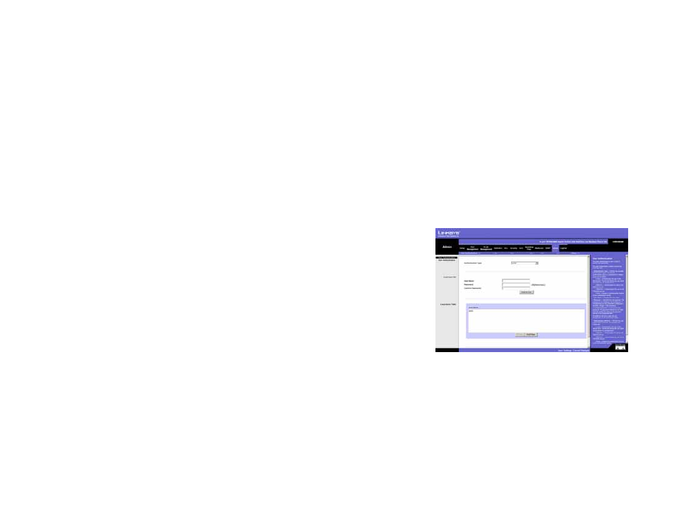 Admin tab - user authentication | Linksys SRW2008 User Manual | Page 91 / 130