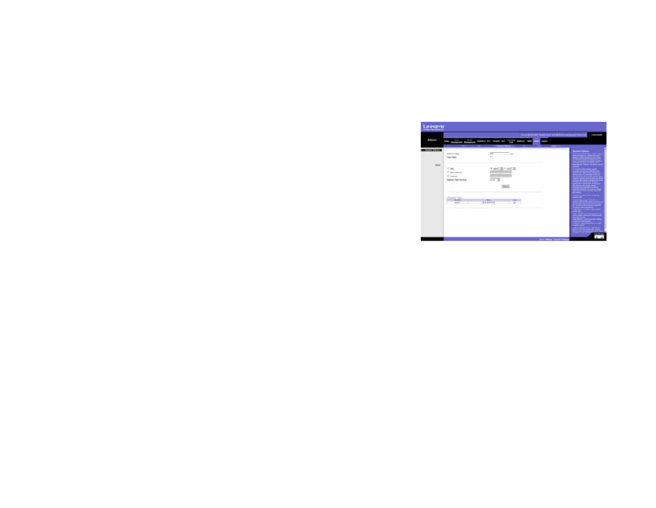 Admin tab - dynamic address | Linksys SRW2008 User Manual | Page 93 / 130