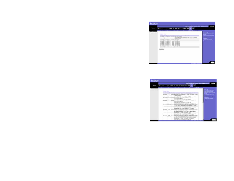 Admin tab - flash logs | Linksys SRW2008 User Manual | Page 99 / 130