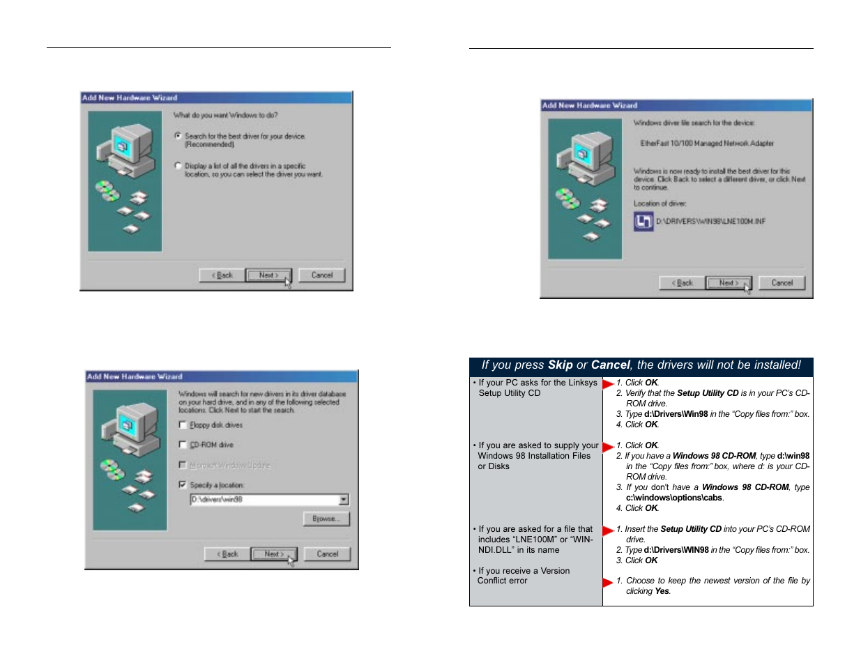 Linksys ETHERFAST LNE100M User Manual | Page 10 / 57
