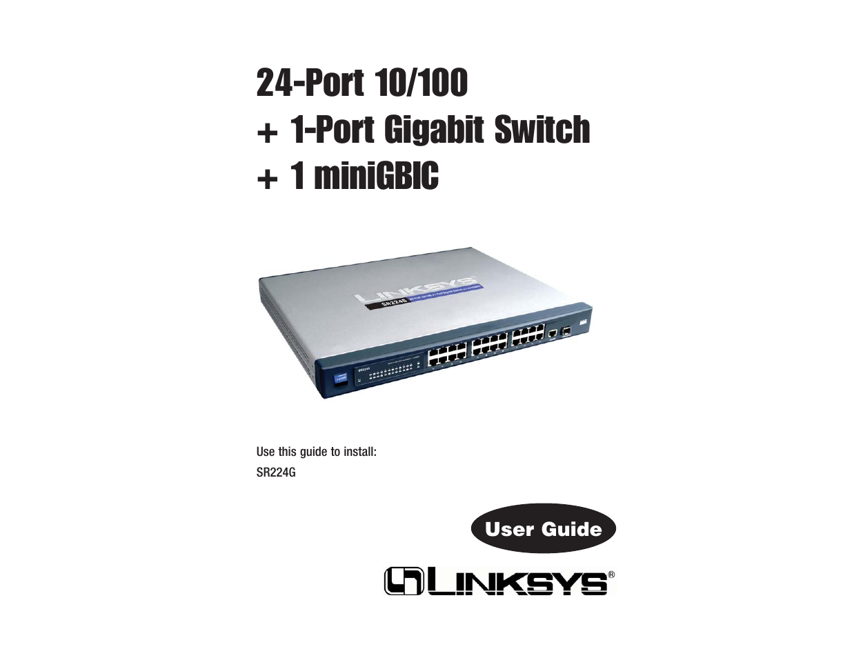 Linksys SR224G User Manual | 9 pages