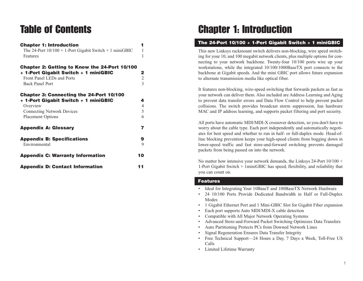 Linksys SR224G User Manual | Page 3 / 9