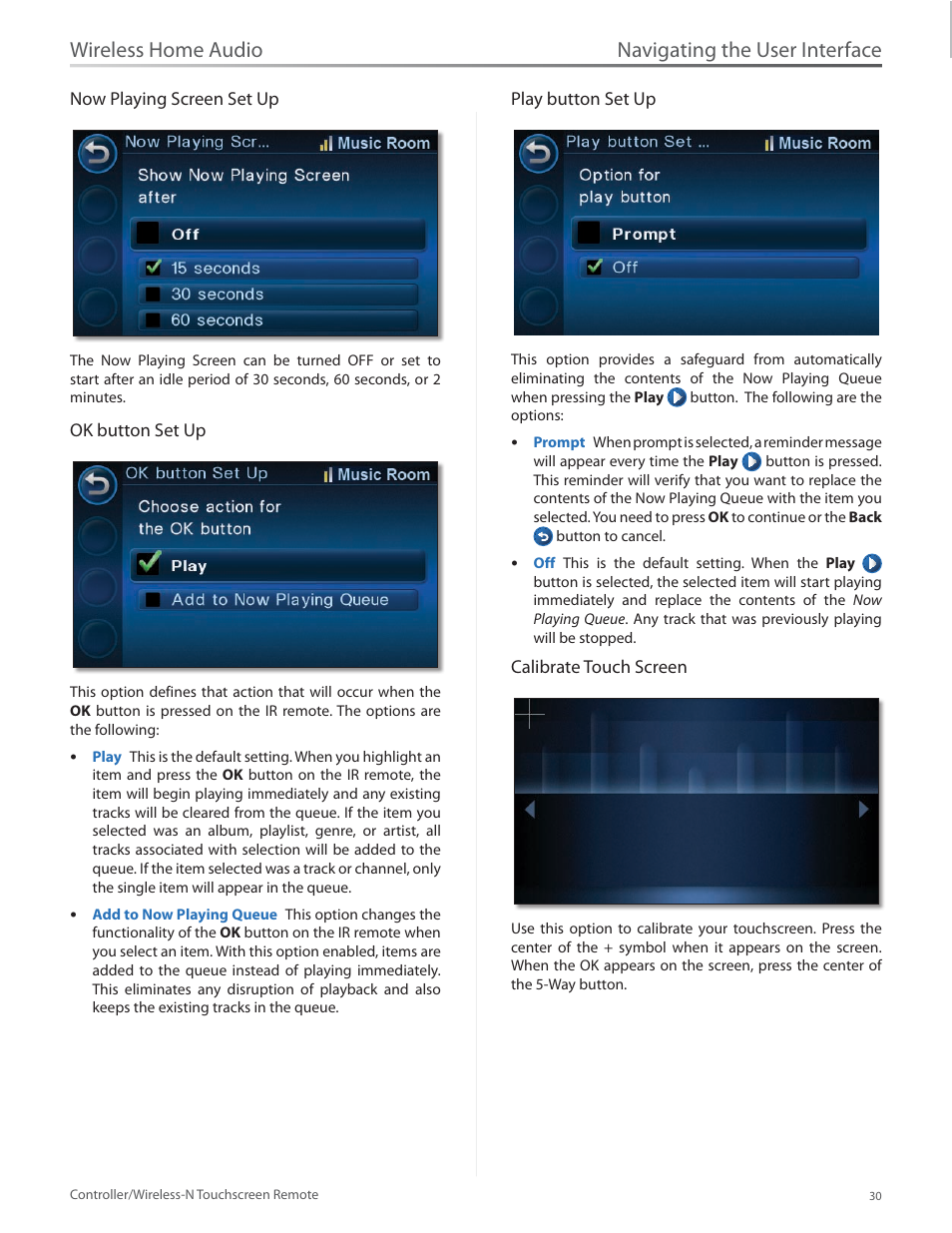 Navigating the user interface, Wireless home audio | Linksys DMRW1000 User Manual | Page 37 / 58
