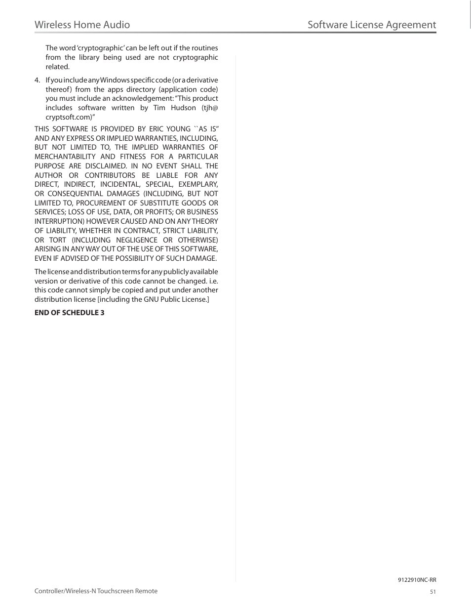 Software license agreement, Wireless home audio | Linksys DMRW1000 User Manual | Page 58 / 58