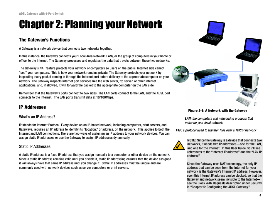 Chapter 2: planning your network | Linksys AG041 User Manual | Page 11 / 80