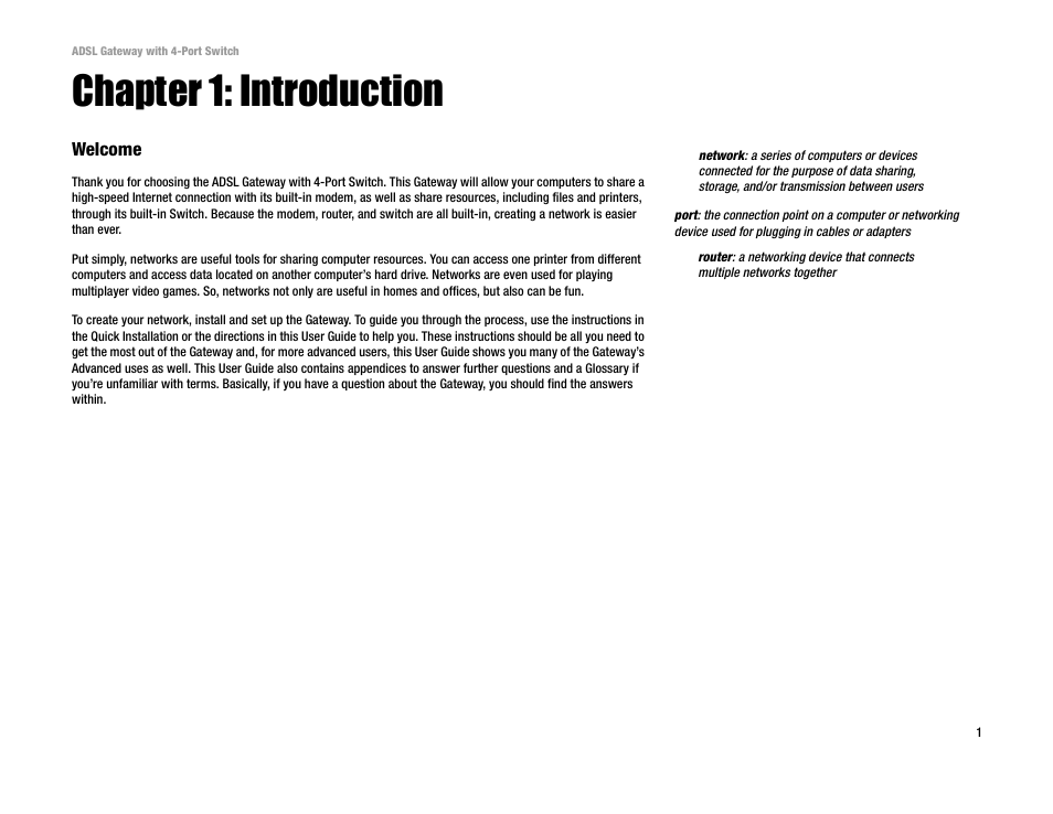 Chapter 1: introduction | Linksys AG041 User Manual | Page 8 / 80