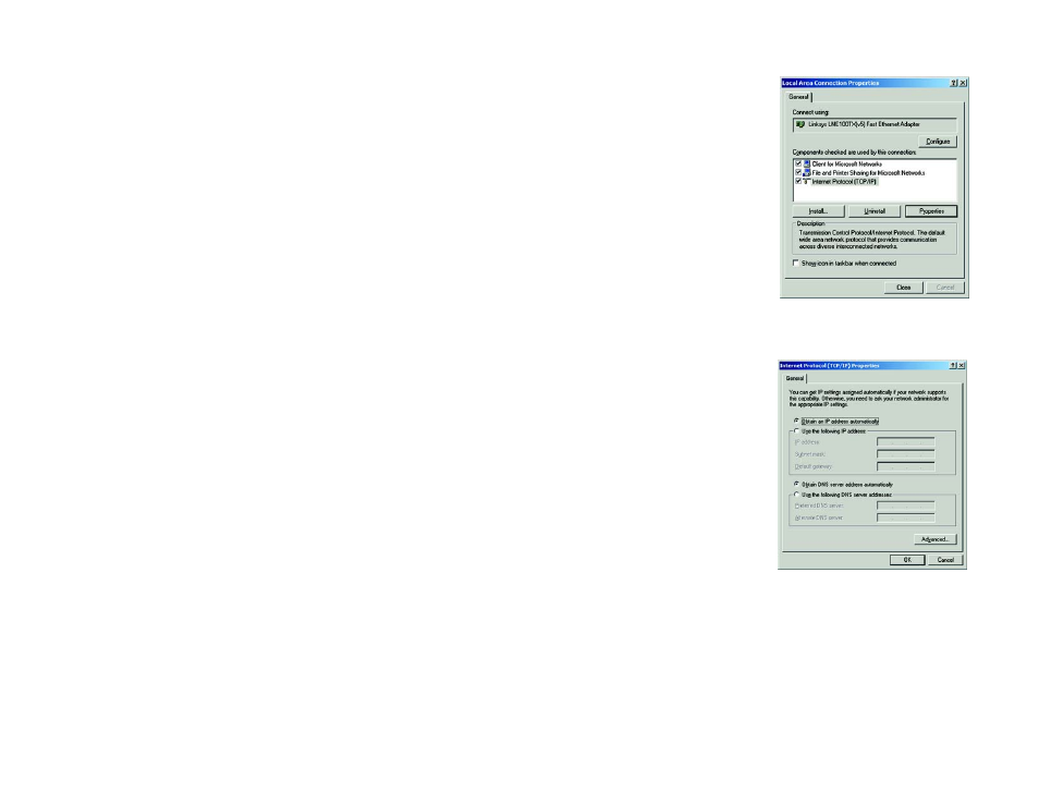 Configuring windows 2000 pcs, Configuring windows xp pcs | Linksys BEFSR81 User Manual | Page 17 / 72