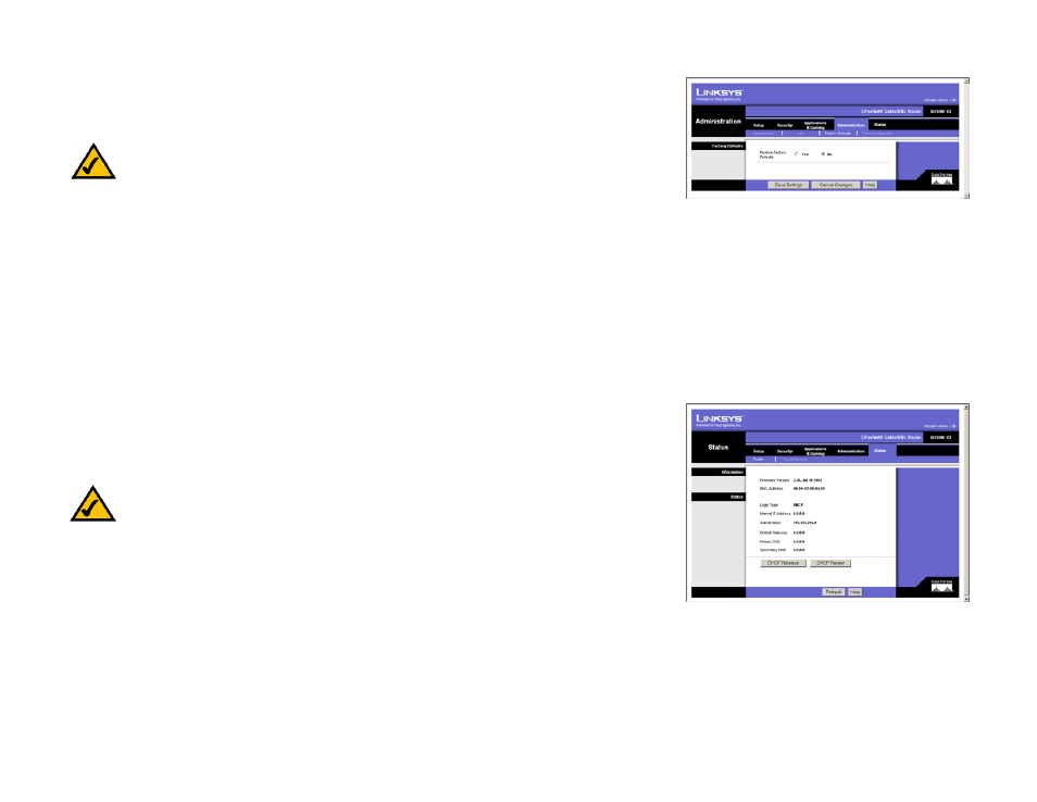 Firmware upgrade, Router | Linksys BEFSR81 User Manual | Page 43 / 72