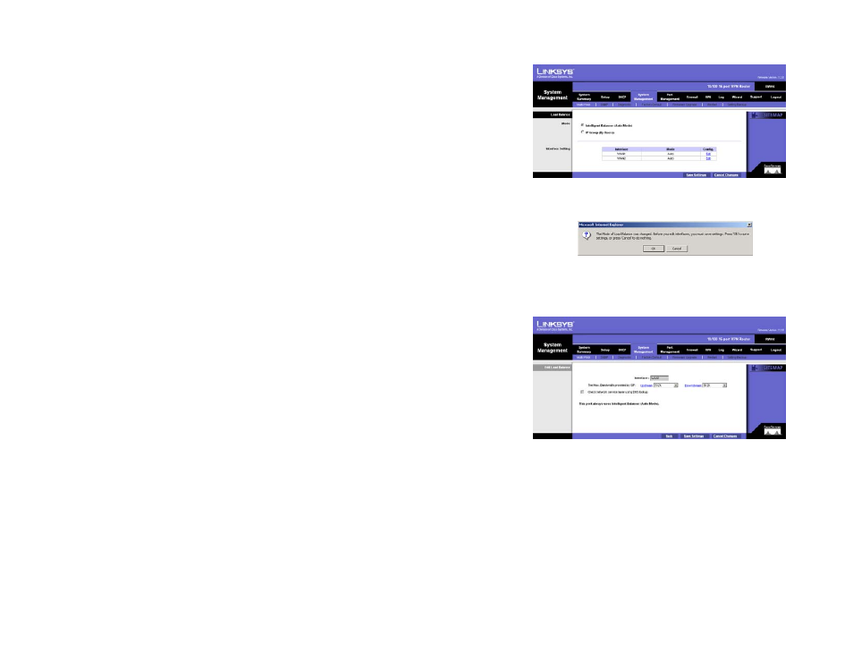 System management tab - multi-wan | Linksys RV016 User Manual | Page 48 / 127