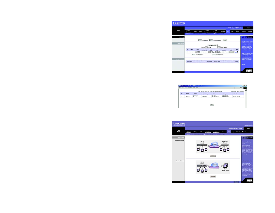 Vpn tab - summary | Linksys RV016 User Manual | Page 61 / 127