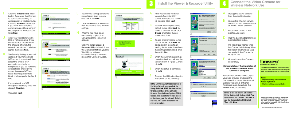 Linksys WIRELESS-G WVC54G User Manual | Page 2 / 2