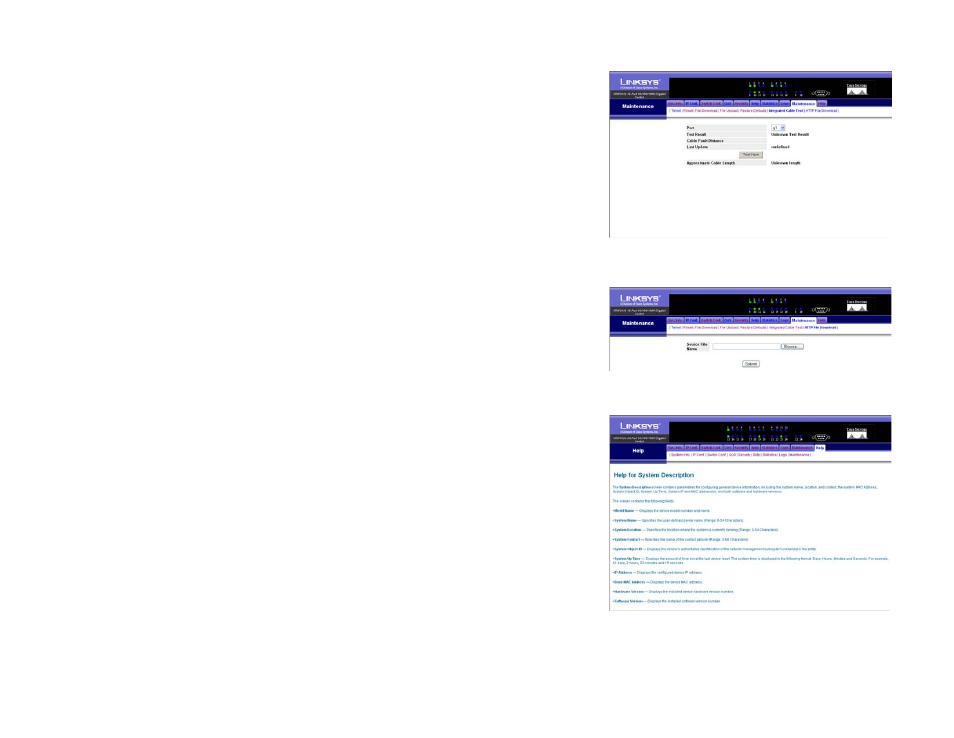 Help tab | Linksys SRW2016 User Manual | Page 61 / 73