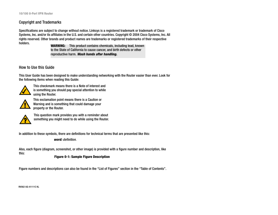 Linksys RV082 User Manual | Page 2 / 105