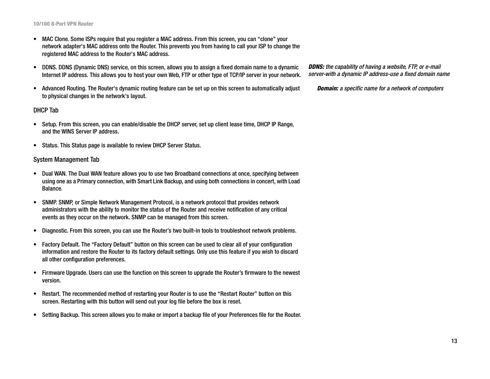Linksys RV082 User Manual | Page 22 / 105