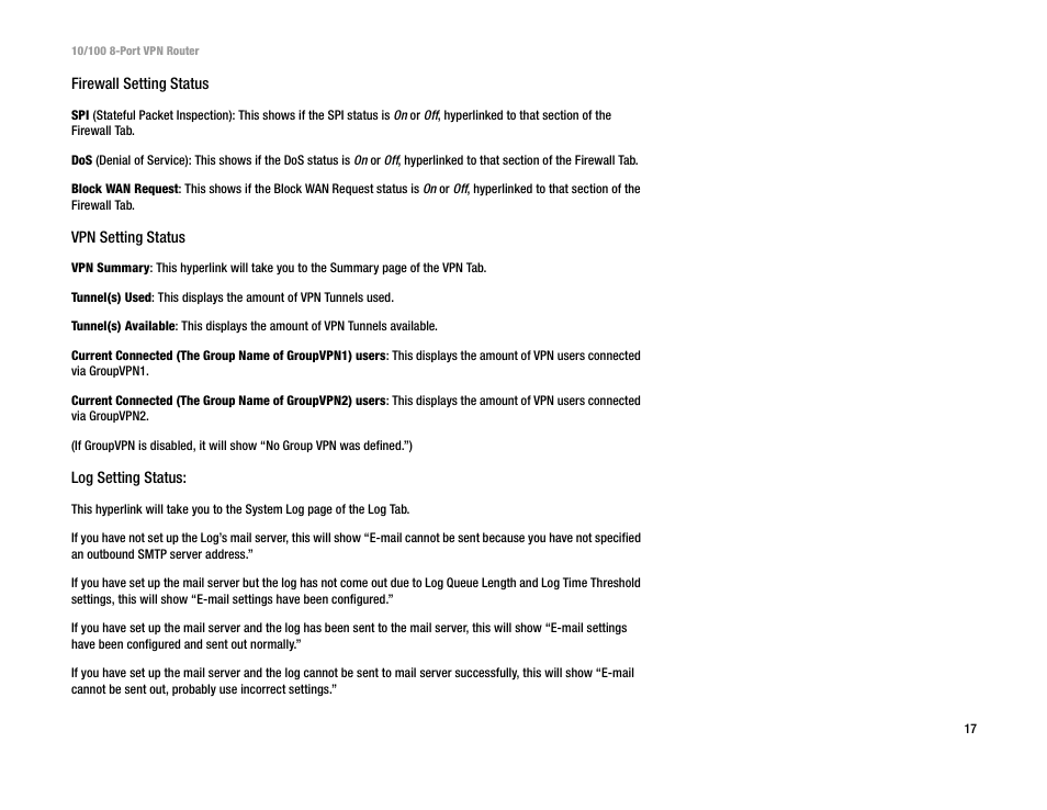Linksys RV082 User Manual | Page 26 / 105