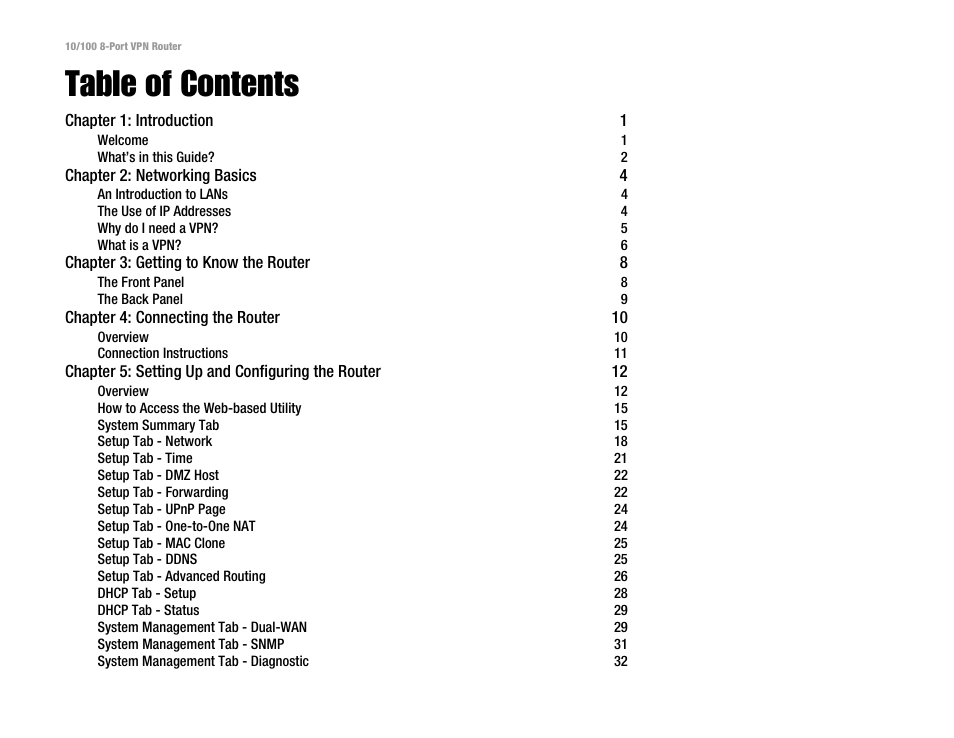 Linksys RV082 User Manual | Page 3 / 105