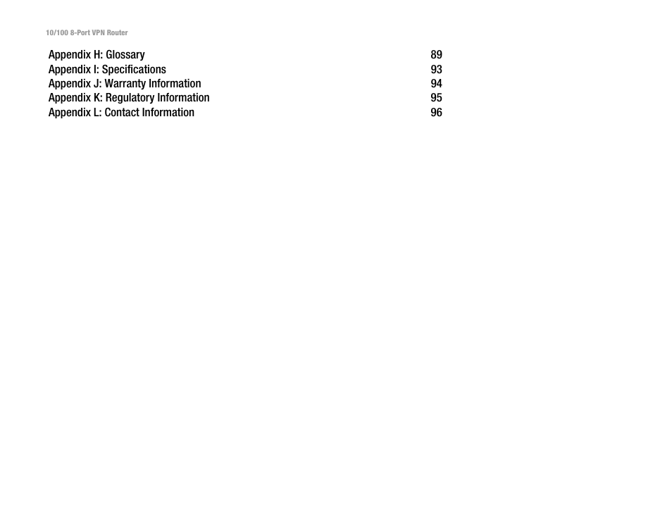 Linksys RV082 User Manual | Page 5 / 105