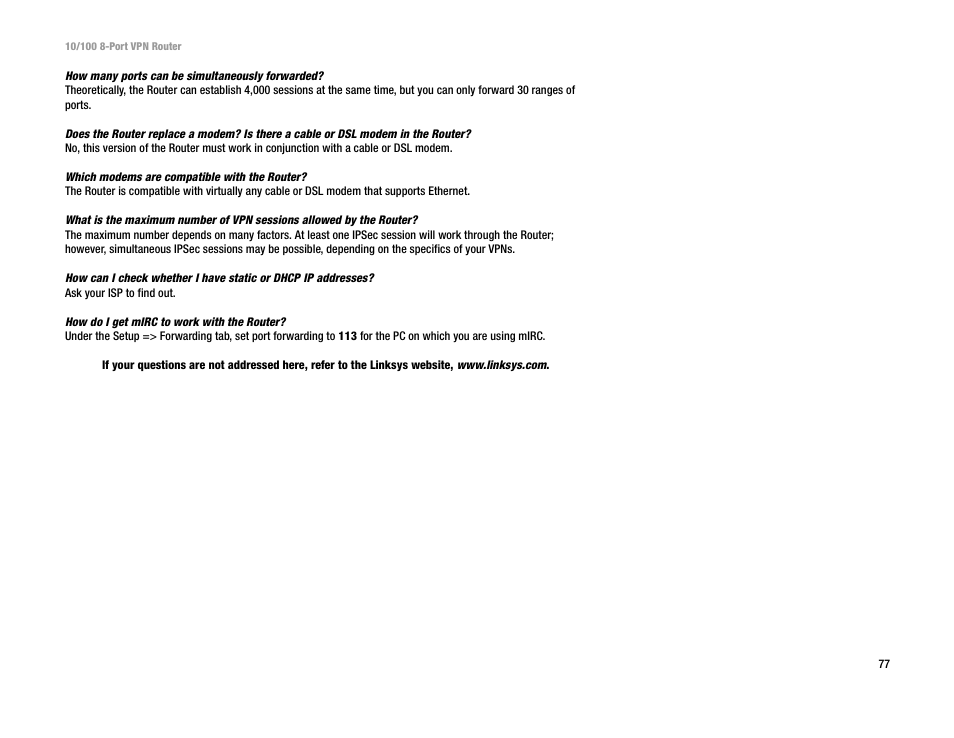 Linksys RV082 User Manual | Page 86 / 105