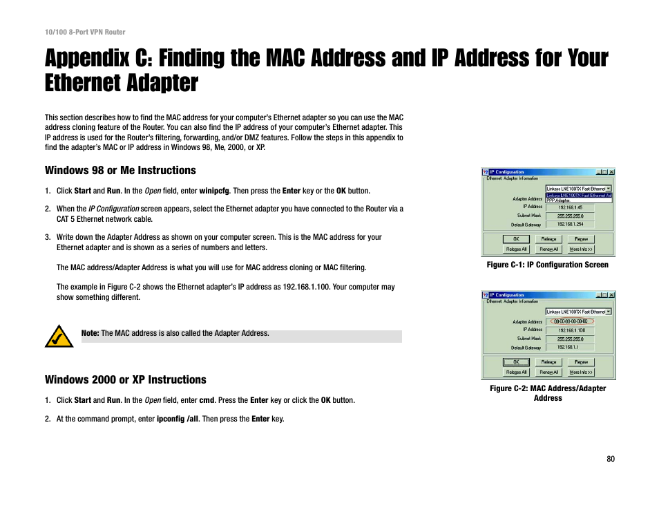 Linksys RV082 User Manual | Page 89 / 105
