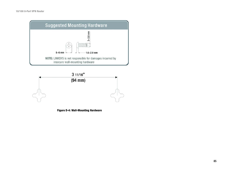 Linksys RV082 User Manual | Page 94 / 105