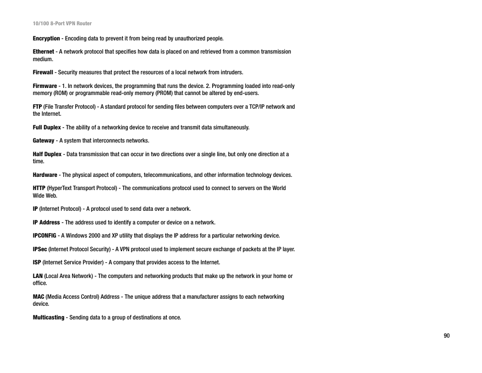Linksys RV082 User Manual | Page 99 / 105