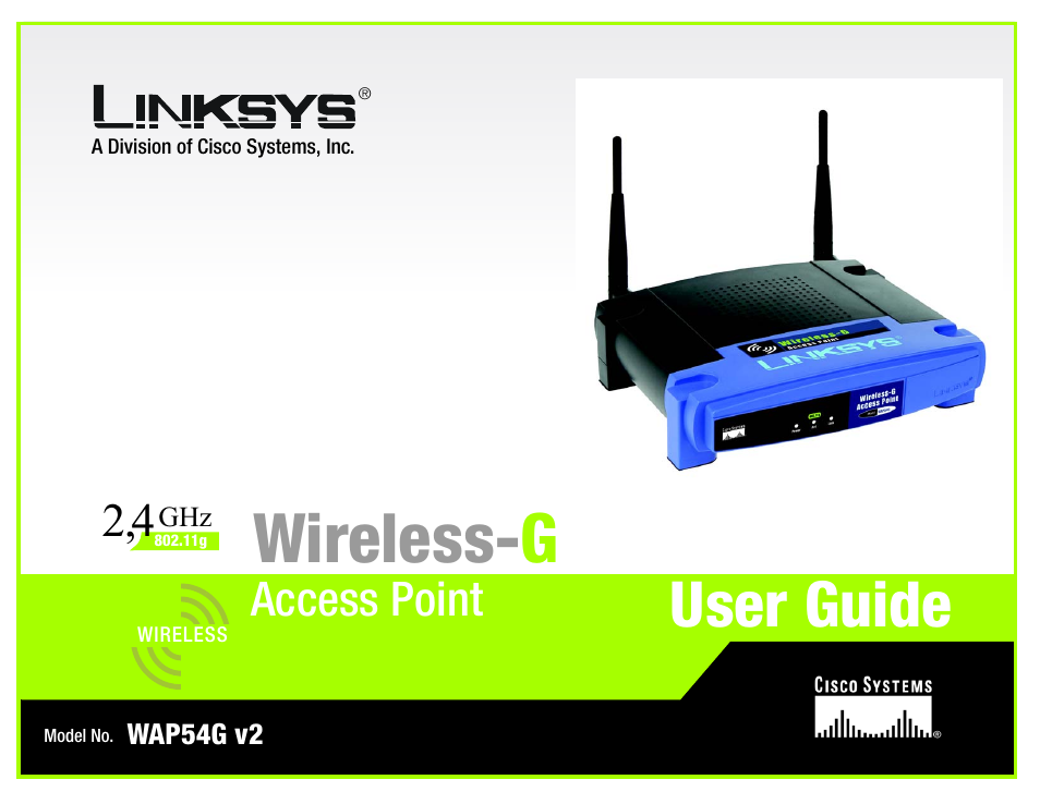 Linksys WAP54G v2 User Manual | 59 pages