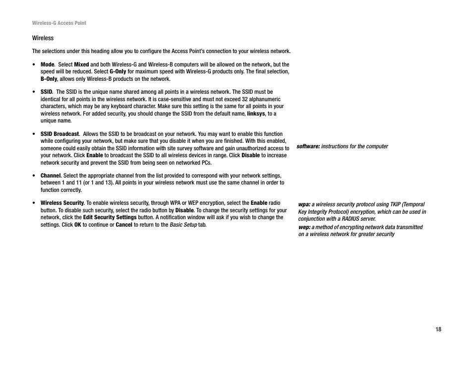 Linksys WAP54G v2 User Manual | Page 24 / 59