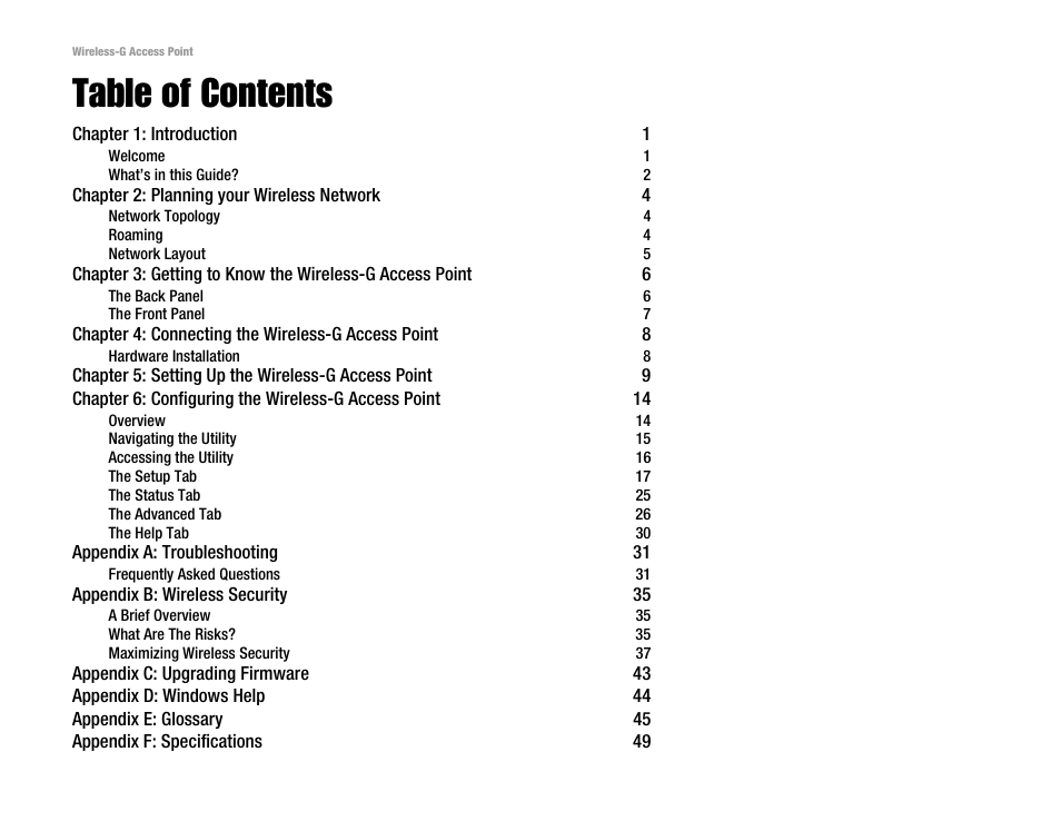 Linksys WAP54G v2 User Manual | Page 3 / 59