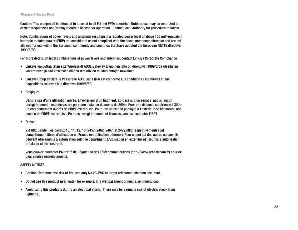 Linksys WAP54G v2 User Manual | Page 58 / 59
