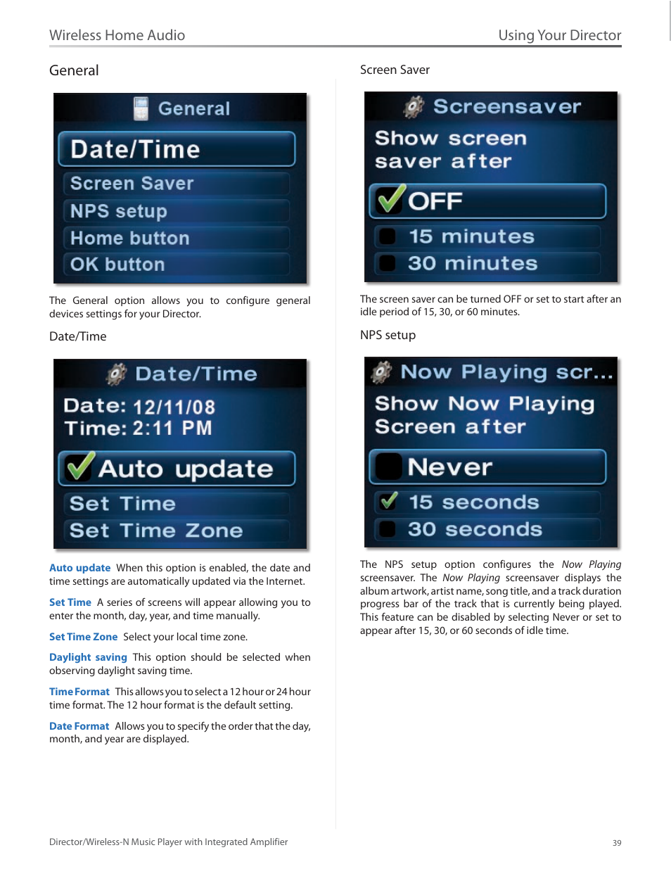General, Using your director, Wireless home audio general | Linksys Director / Wireless-N Music Player DMC250 User Manual | Page 46 / 73