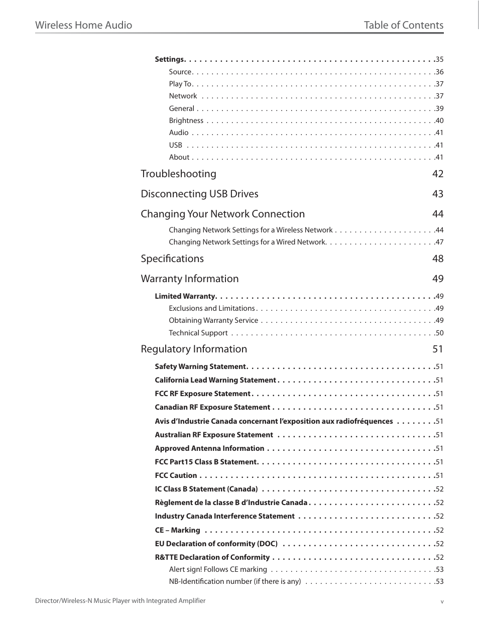 Linksys Director / Wireless-N Music Player DMC250 User Manual | Page 6 / 73