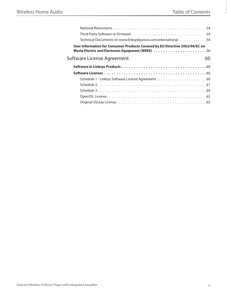 Linksys Director / Wireless-N Music Player DMC250 User Manual | Page 7 / 73