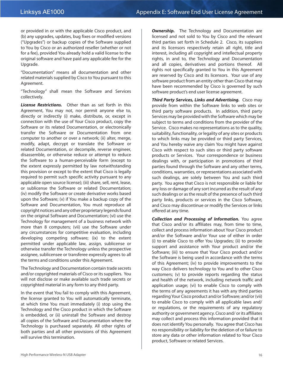 Linksys AE1000 User Manual | Page 18 / 31