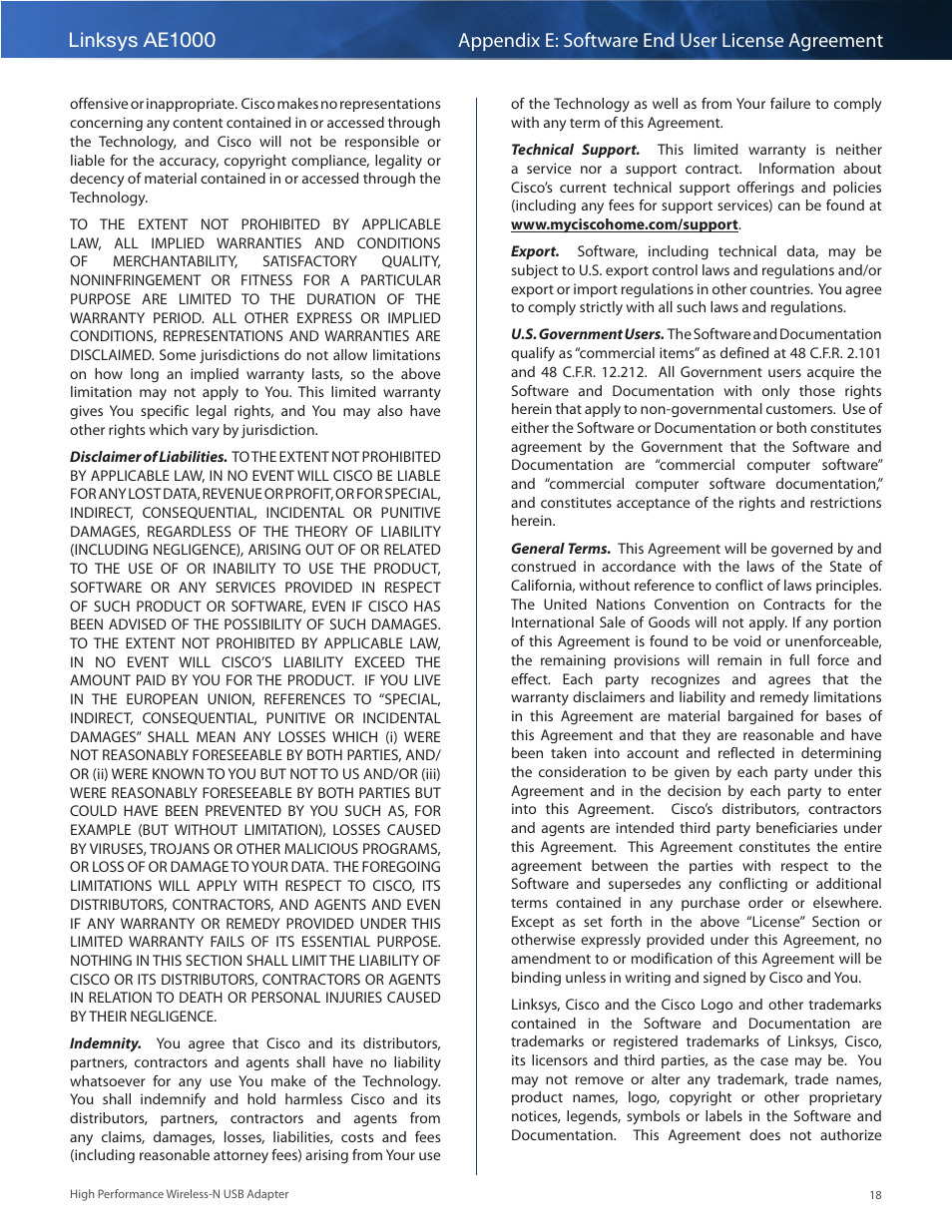 Linksys AE1000 User Manual | Page 20 / 31