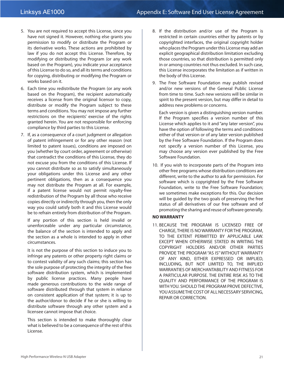 Linksys AE1000 User Manual | Page 23 / 31