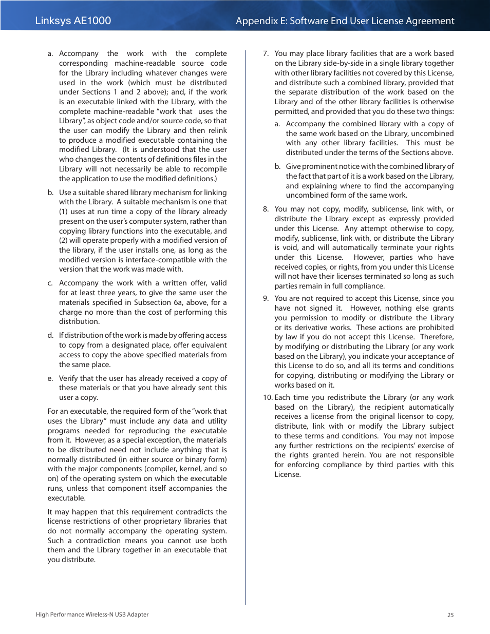 Linksys AE1000 User Manual | Page 27 / 31