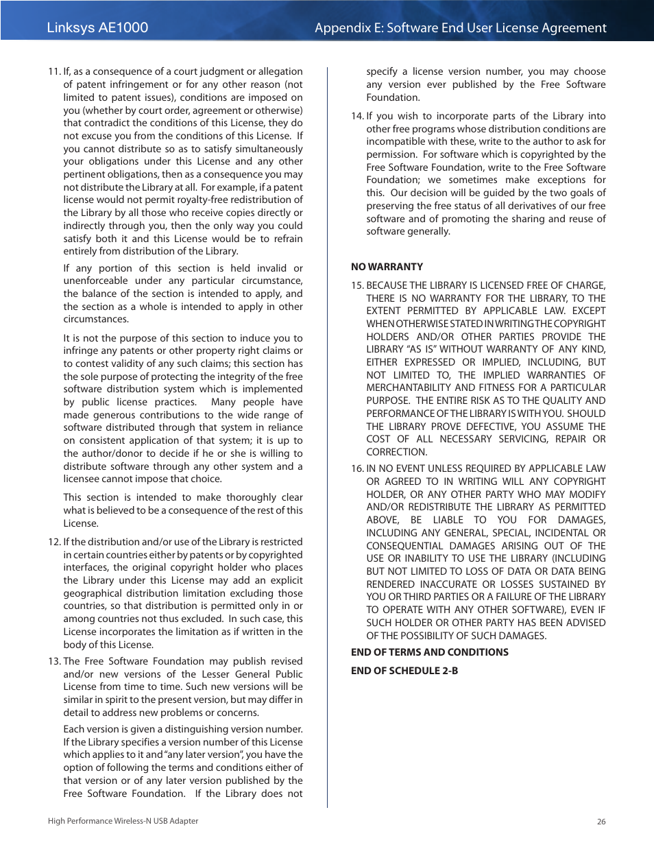 Linksys AE1000 User Manual | Page 28 / 31