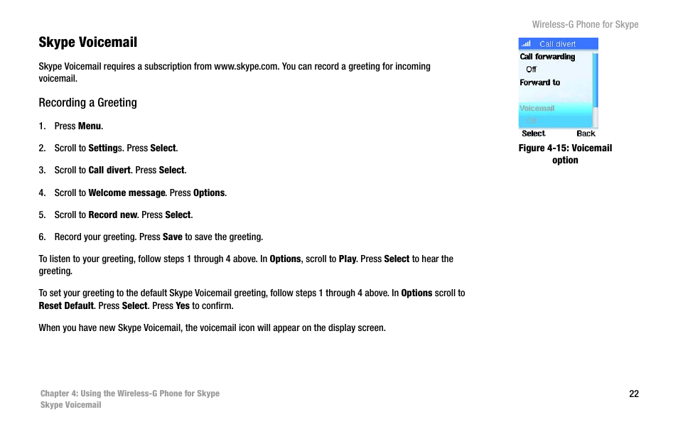 Skype voicemail | Linksys iPhone WIP320 User Manual | Page 29 / 81