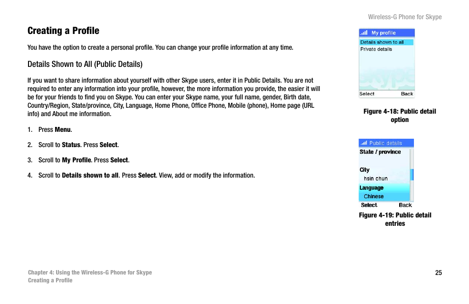 Creating a profile | Linksys iPhone WIP320 User Manual | Page 32 / 81