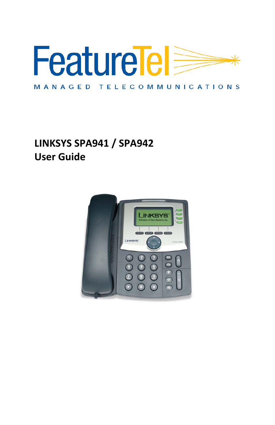 Linksys SPA941/SPA942 User Manual | 14 pages