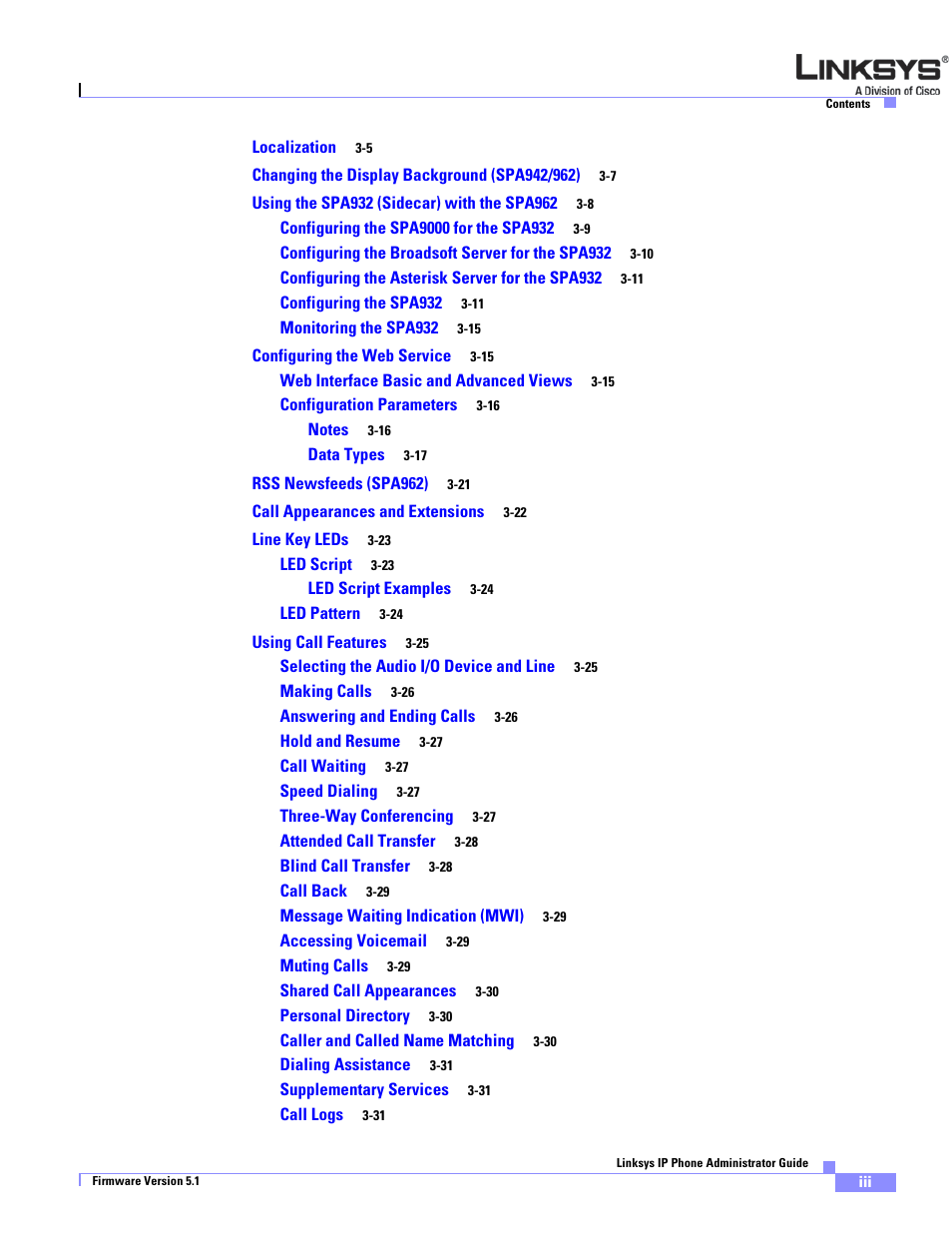 Linksys SPA 900 User Manual | Page 4 / 165