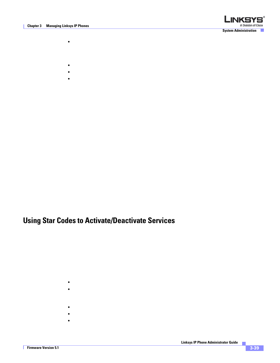 Using star codes to activate/deactivate services | Linksys SPA 900 User Manual | Page 82 / 165