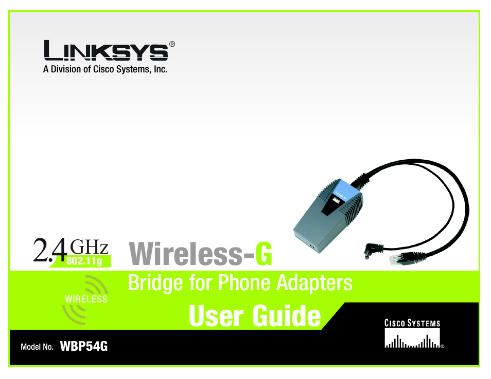 Linksys WBP54G User Manual | 50 pages