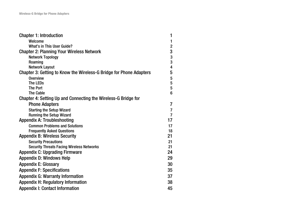 Linksys WBP54G User Manual | Page 3 / 50