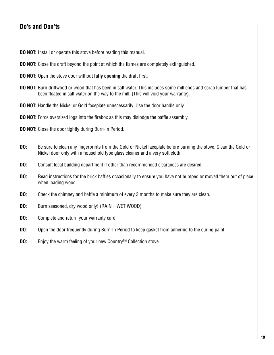 Do’s and don’ts | Linksys PERFORMER SS210 User Manual | Page 19 / 24